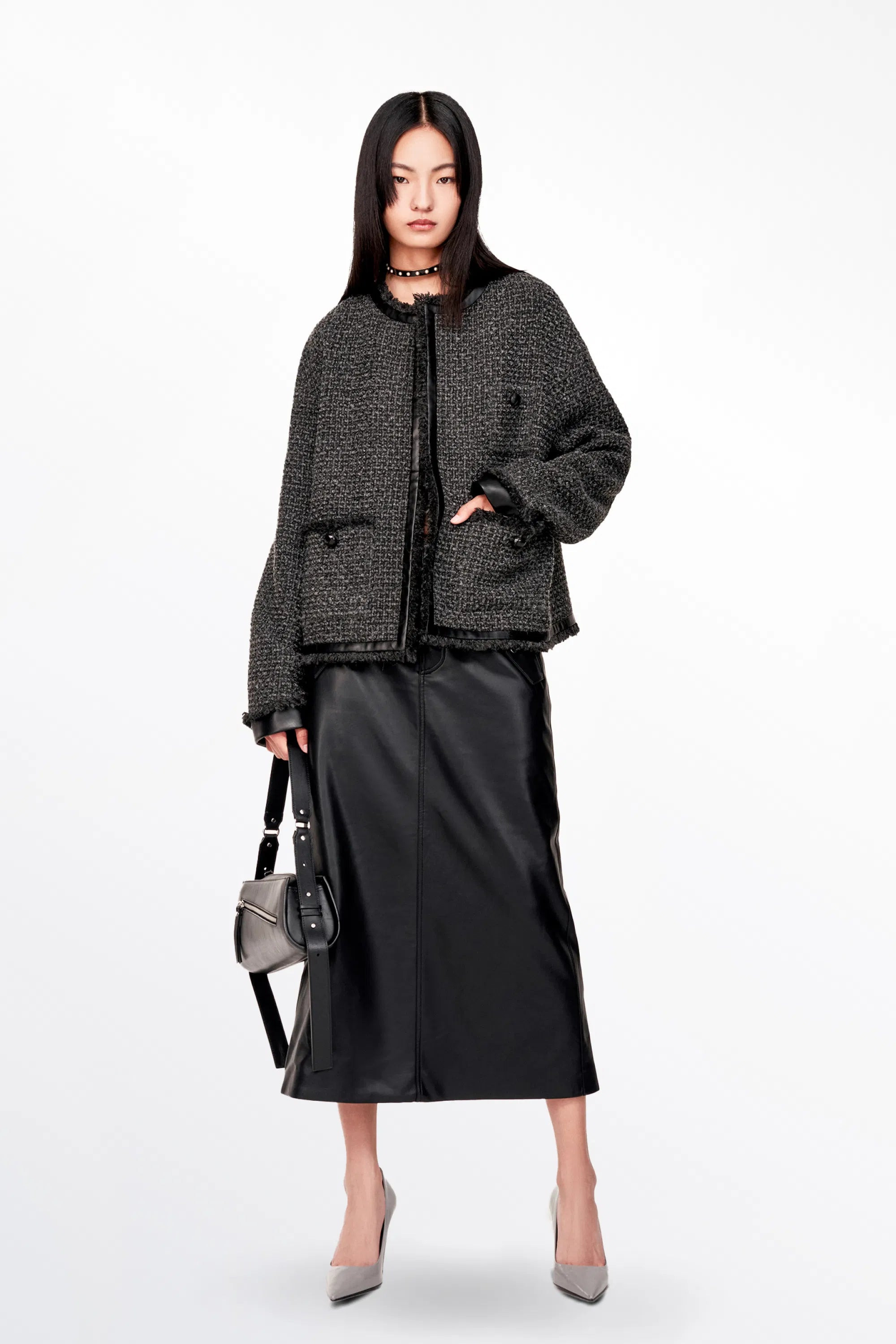 Lucia Jacket in Wool Blend Tweed | Fabrique