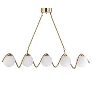 Warehouse of Tiffany Dazzle 36 in. 5-Light Indoor Brass Chandelier with Light Kit FD10033/5BS - T... | The Home Depot