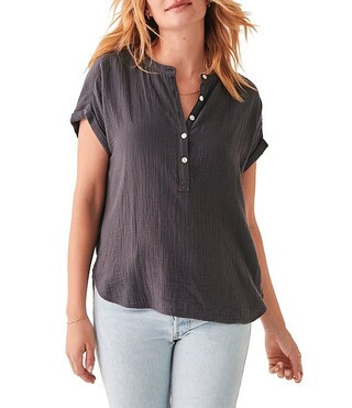 Dream Organic Cotton Gauze Short Sleeve Desmond Top | Dillard's