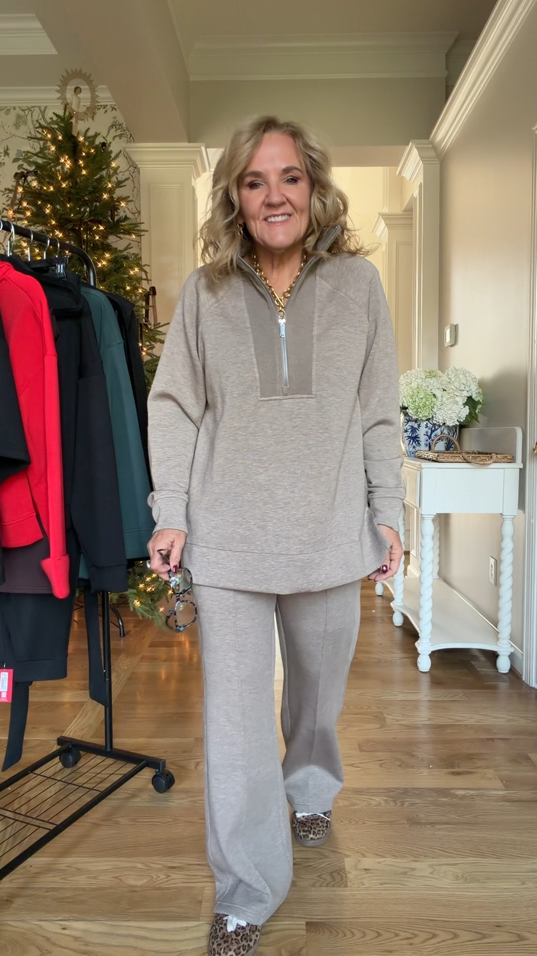 30% off @spanx has begun! 
Brushed air essentials is extra cozy and warm. These flare pants could totally be dressed up with a heel for the office. 
Also has a slim straight ankle pant too  
Wearing a medium top medium petite bottom 

Apres ski gifts for mom 

#LTKHoliday #LTKCyberWeek #LTKGiftGuide