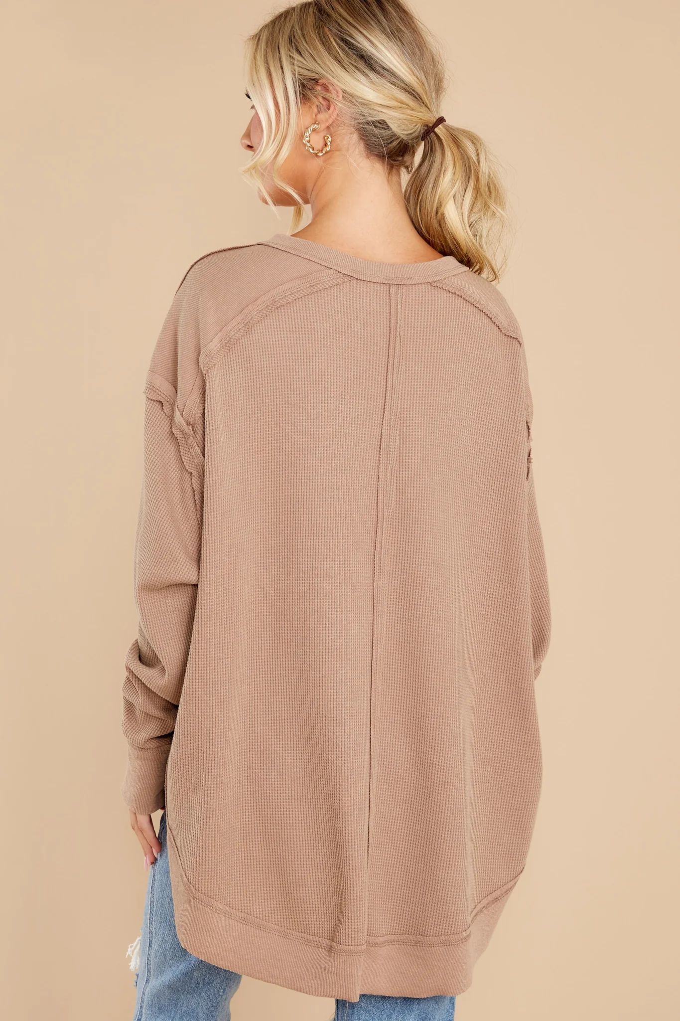 Take A Second Warm Taupe Top | Red Dress 