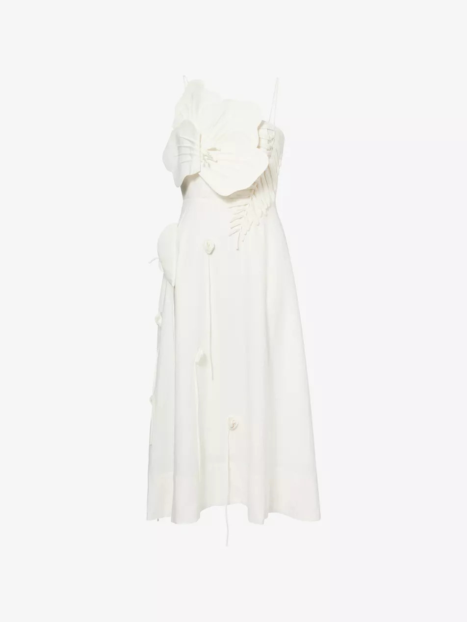 Garden Sleeveless Linen-Blend Midi Dress | Selfridges