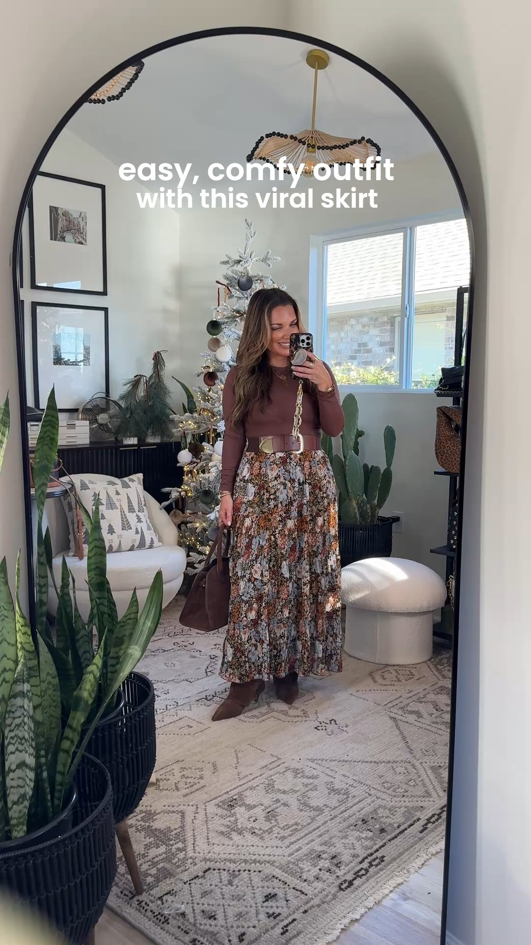 Elevated Thanksgiving outfits that you can put together with pieces you already own!!! This viral skirt is so pretty and can be styled so many ways!! 
Wearing size medium in skirt and size medium in my Pumiey top. 


#LTKOver40 #LTKFindsUnder50 #LTKPetite