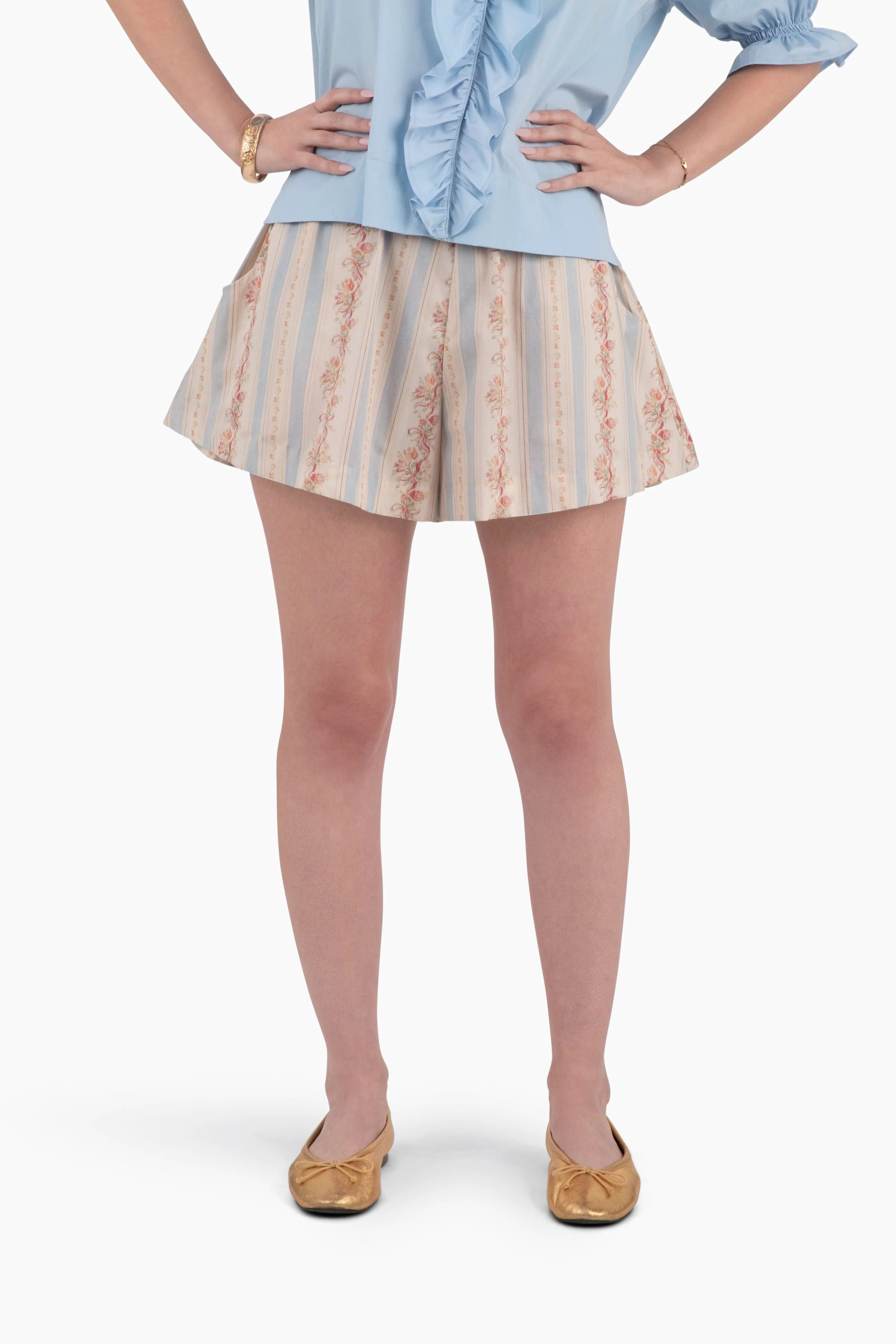 Getaway Short - Georgette Stripe | Quiet Culture