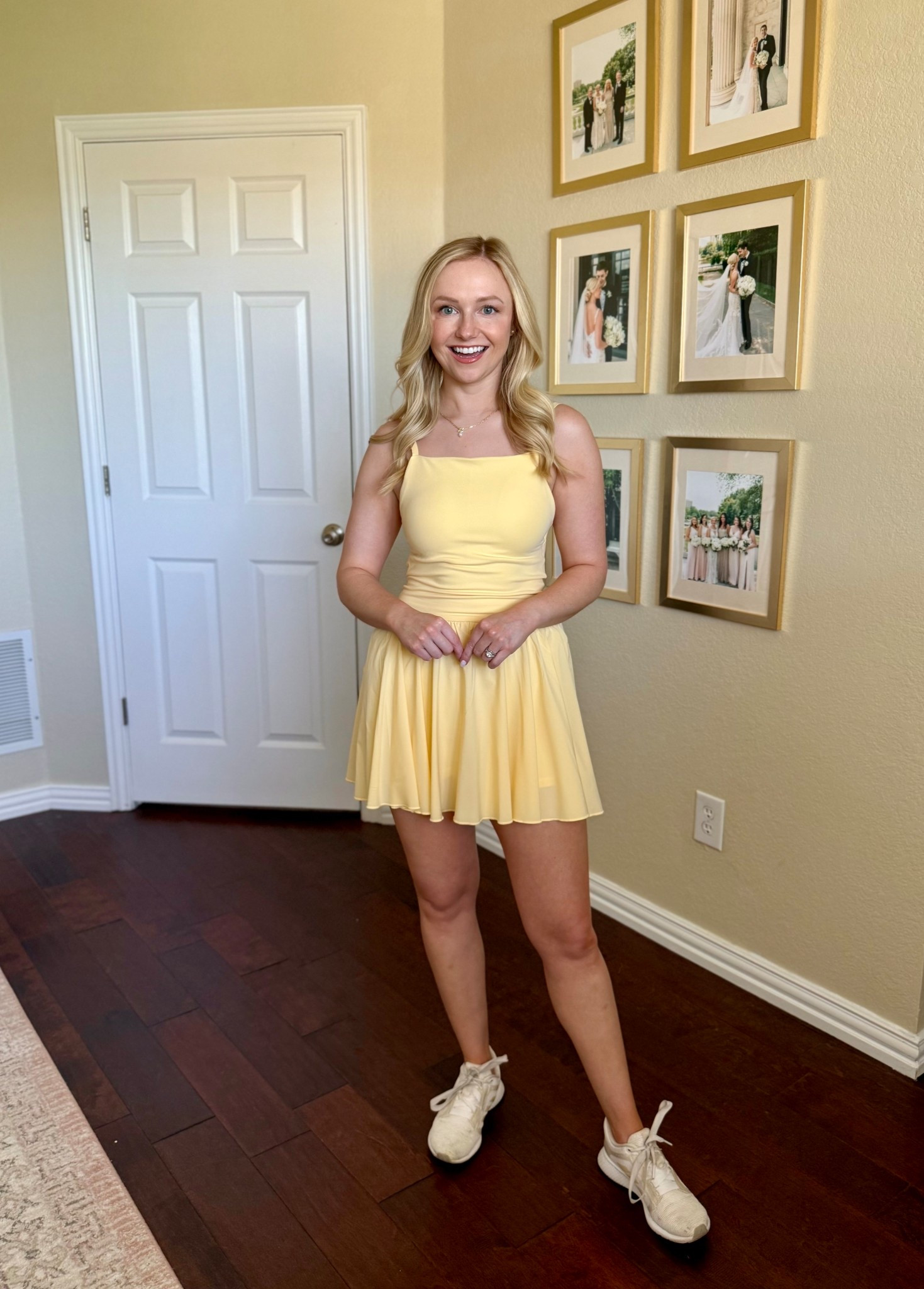 Love this butter yellow tennis dress! Wearing a small 

#LTKSeasonal #LTKFindsUnder50 #LTKActive