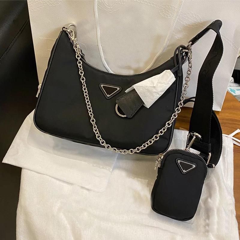 Luxury designer handbag nylon messenger bag classic three-piece suit ladies underarm shoulder wal... | DHGate