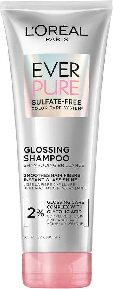L'Oreal Paris Glossing Sulfate Free Shampoo with Glycolic Acid, Hair Care for Lasting Shine and S... | Amazon (US)