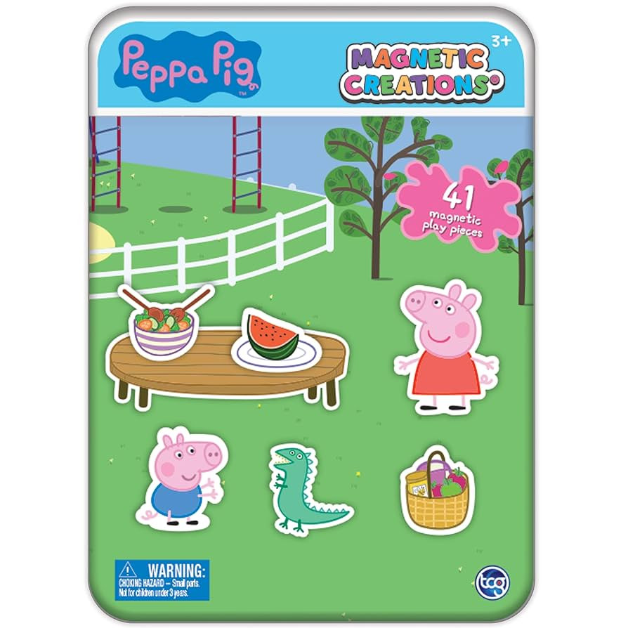 TCG Toys Magnetic Creations Tin: Peppa Pig - Creative Storytelling Playset, 40 Pop-Out Magnets, B... | Amazon (US)