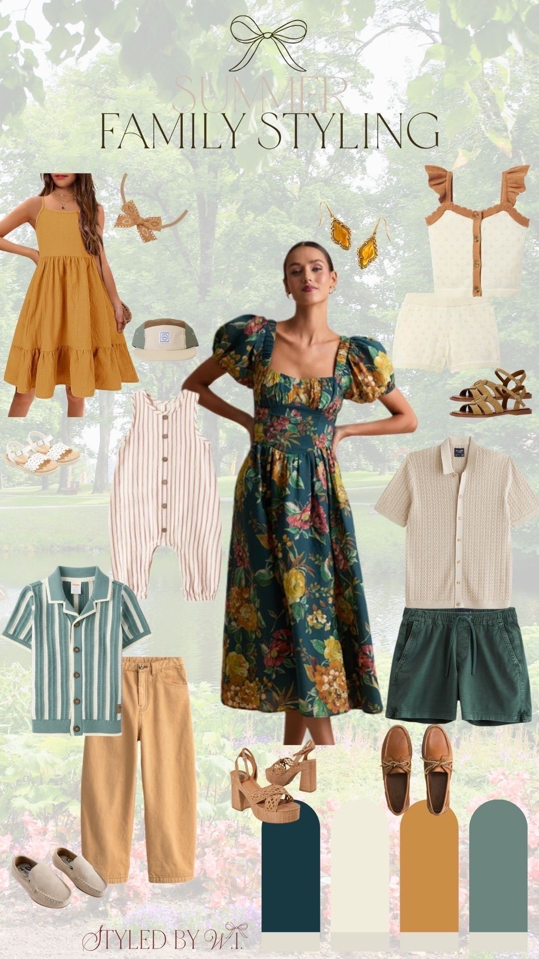 Such a fun and chic family look! Loving the tones for a beautiful session this summer. #LTKfamily

#LTKSeasonal #LTKKids