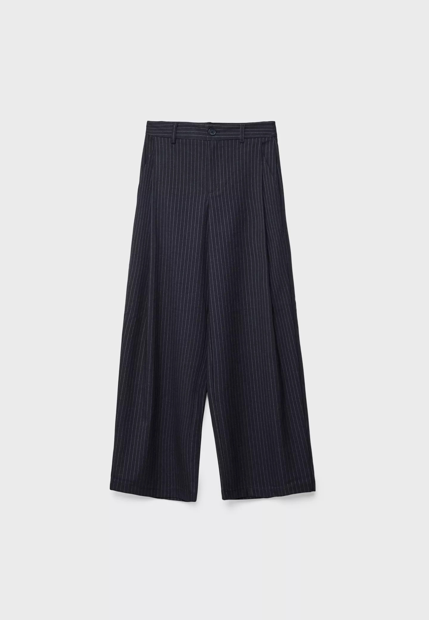 Stoffhose mit Bundfalten und Streifen | Stradivarius DE