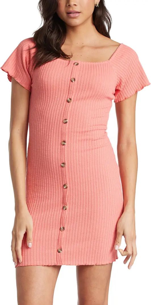 Roxy Sandy Hills Ribbed Stretch Cotton Blend Dress | Nordstrom | Nordstrom