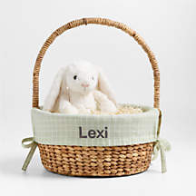 Modern Easter Basket with Mini Stax Seafoam Green Kids Easter Basket Liner + Reviews | Crate & Ki... | Crate & Barrel