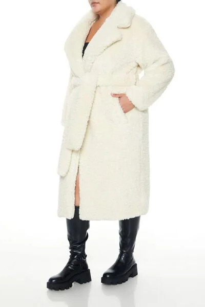 Plus Size Faux Shearling Coat | Forever 21