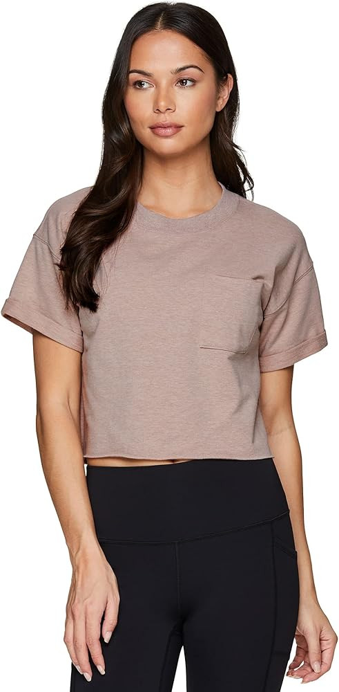 RBX Women's Relaxed Crop Top Athletic Fashion Yoga Short Sleeve Cropped T-Shirt | Amazon (US)