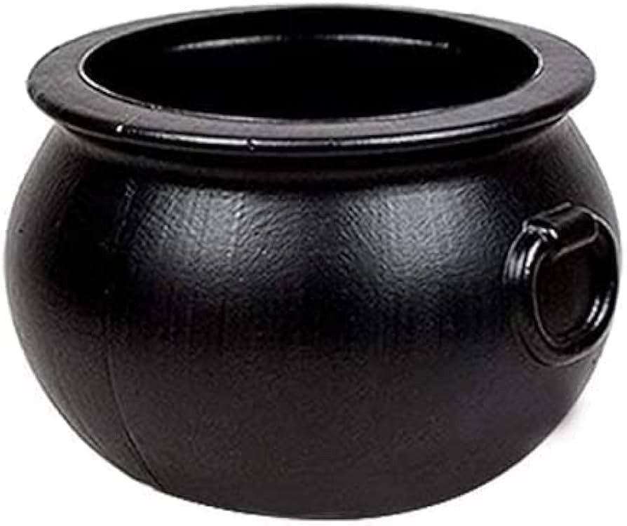 PMU Large Halloween Cauldron 16 Inch, Big Witch Plastic Cauldron Candy bowl Black, For Halloween ... | Amazon (US)