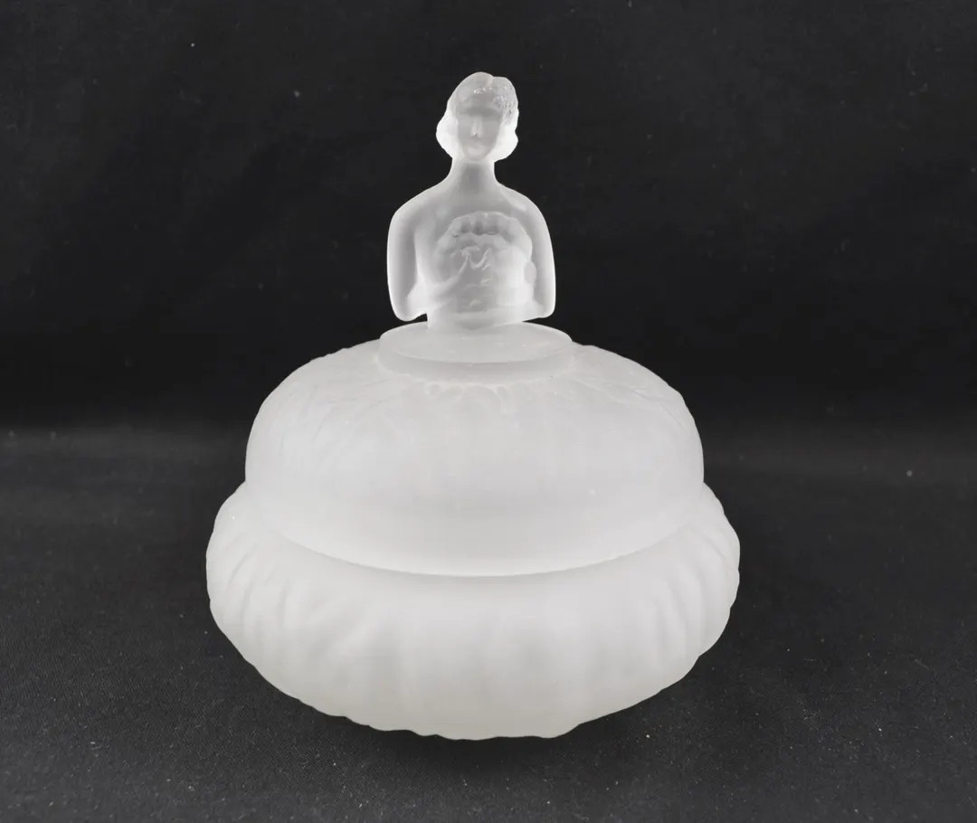 L.E. Smith Art Deco Era, 1930-1940, Vintage Satin Glass Powder Jar. "Lillian 2" | Etsy (US)