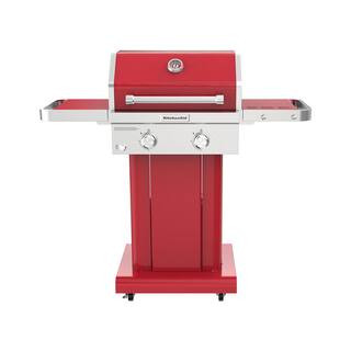 KitchenAid 2-Burner Propane Gas Grill in all Red 720-0891CA - The Home Depot | The Home Depot