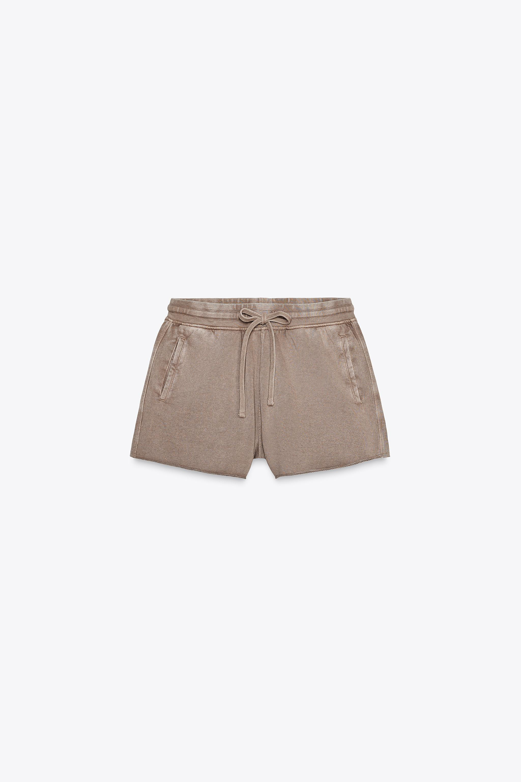 WASHED EFFECT FLEECE SHORTS | Zara US