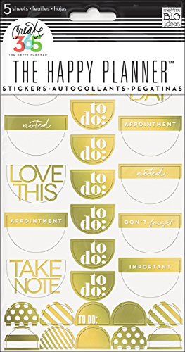 me & my BIG ideas Create 365 The Happy Planner Gold Foil "To Do" Stickers, 5 Sheets | Amazon (US)