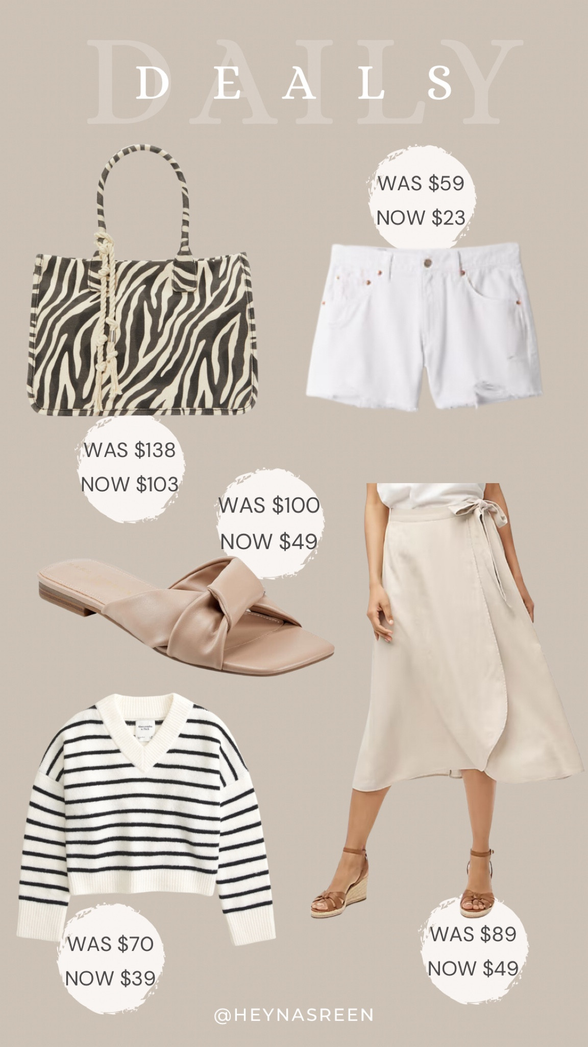 Daily deals on Vince Camuto canvas tote bag, Gap white denim shorts, March Fisher LTD sandals, Abercrombie stripped sweater, J.Crew Factory faux-wrap skirt 

#LTKSaleAlert