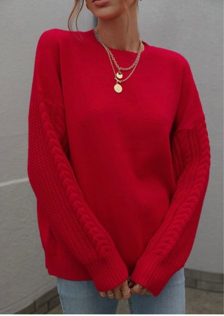 Red sweater 
Christmas sweater 

#LTKSeasonal #LTKHoliday