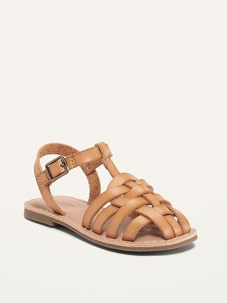 Faux-Leather Fisherman Sandals for Toddler Girls | Old Navy (US)