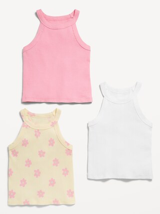 3-Pack Fitted Halter Tank Tops for Toddler Girls | Old Navy | Old Navy (US)