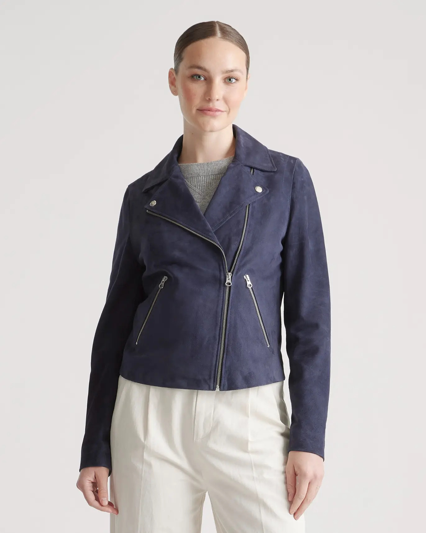 100% Suede Motorcycle Jacket | Quince