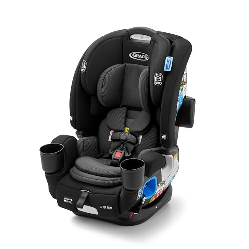 Graco 4Ever DLX Slim 4-in-1 Infant to Toddler Car Seat, Rear Facing, Forward Facing, to High Back Booster & Backless Booster, Slim Car Seat Saves Space & Grows with Child, Thompson | Amazon (US)