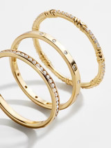 Maddie 18K Gold Ring Set - Gold | BaubleBar (US)