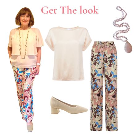 Spring evening outfit. Printed pants, silk top and pendant necklace 

#LTKstyletip #LTKeurope #LTKSeasonal