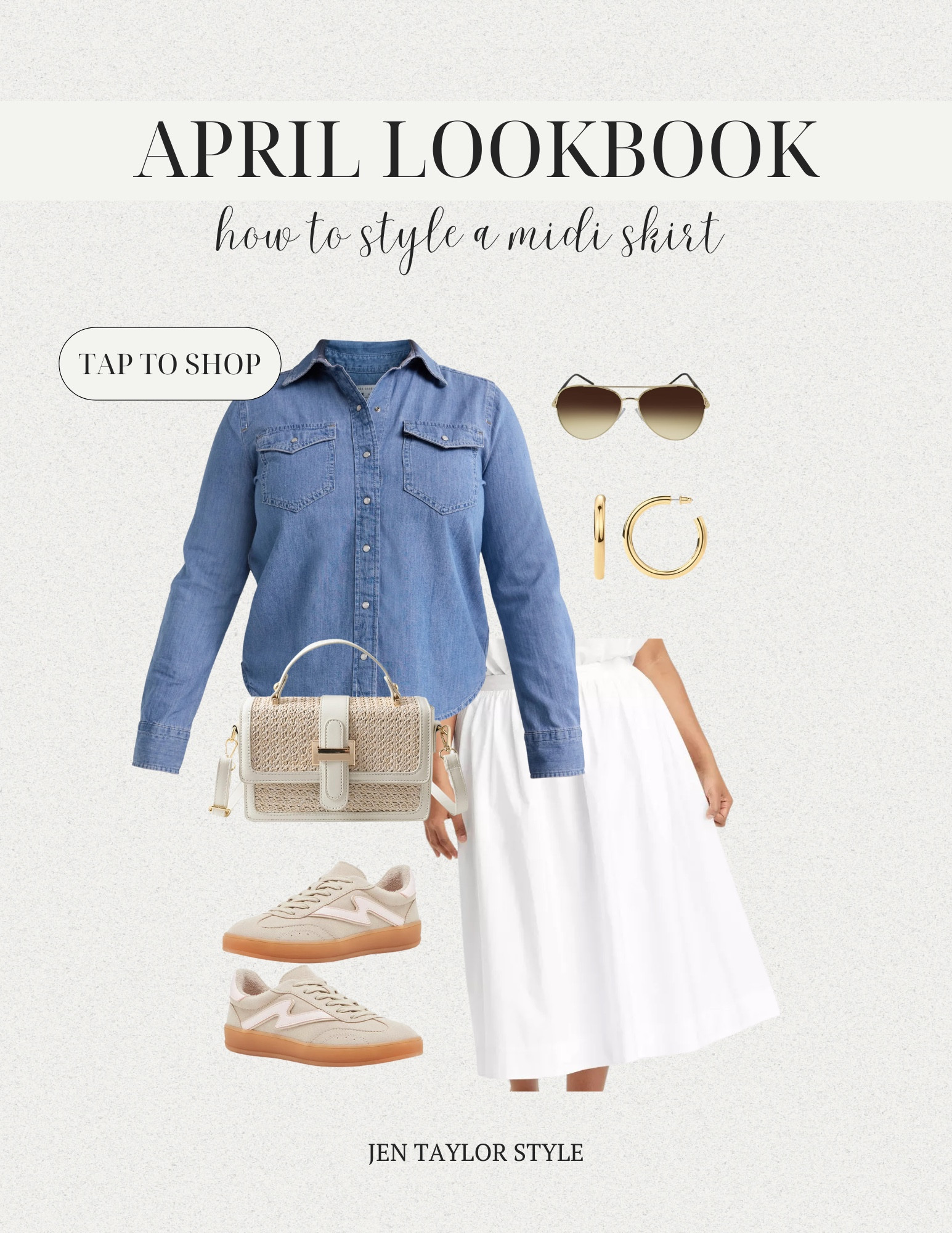 A white midi skirt pairs seamlessly with both casual and dressy pieces. Style it with a denim shirt for a relaxed vibe  

#LTKPlusSize #LTKStyleTip #LTKFindsUnder50