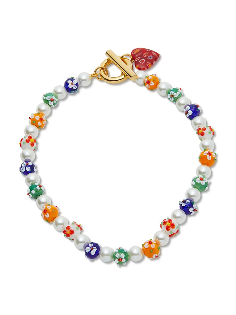 Women's 14K-Gold-Plated, Acrylic Pearl, & Glass Beaded Necklace - Gold | Saks Fifth Avenue