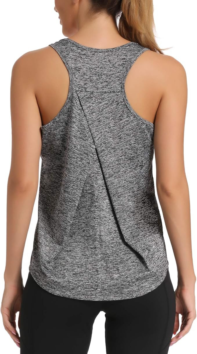HLXFHB Workout Tank Tops for Women Gym Exercise Athletic Yoga Tops Racerback Sports Shirts | Amazon (US)