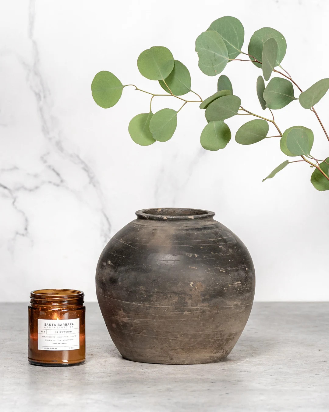 Vintage Clay Vase Rustic Terracotta Pottery a in Black and Grey With No Handles (free Shipping) -... | Etsy (US)