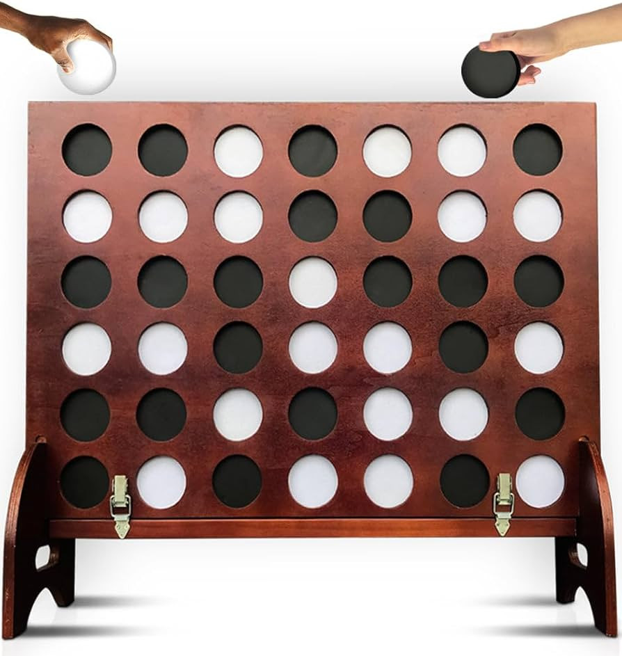 Swooc Games - Giant Four in a Row (All Weather) with Carrying Case & 60% Quieter Design - Giant C... | Amazon (US)