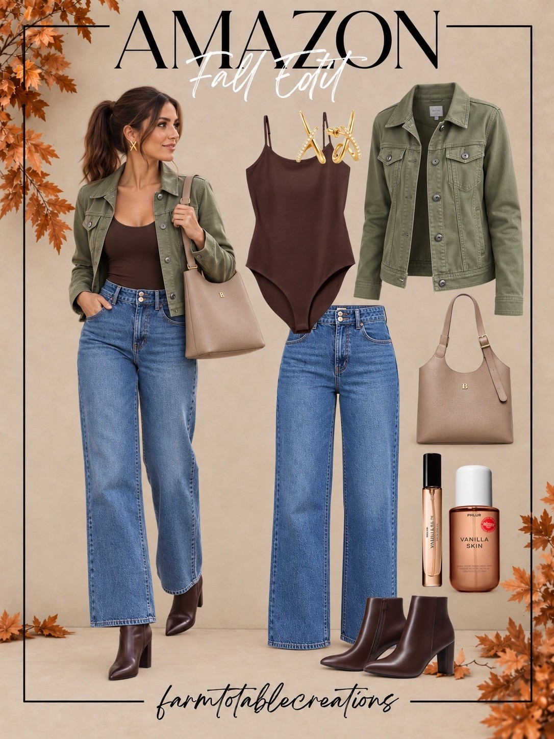 Amazon Girls’ Day Out 🤎🖤

The perfect fall date-night look with just the right mix of feminine and polished! A black lace bodysuit paired with relaxed denim creates an effortlessly chic base, while the camel belted coat instantly elevates the outfit. Add sleek black ankle boots, a classic tote, gold earrings, and a deep berry lip for the finishing touches.

This is one of those Amazon outfits that works for dinner, drinks, a concert, or a cozy night out—and the neutral pieces make it easy to recreate all season long.

Follow @farmtotablecreations on Instagram for more cozy home finds and trending decor.

#LTKStyle #AmazonFashion #AmazonFinds #FallDateNight #DateNightOutfit #FallOutfit #FallFashion #AmazonStyle #FallWardrobe #NightOutStyle #NeutralStyle #CasualChic #AffordableFashion #AutumnStyle #LTKFinds

#LTKOver40 #LTKmomlife