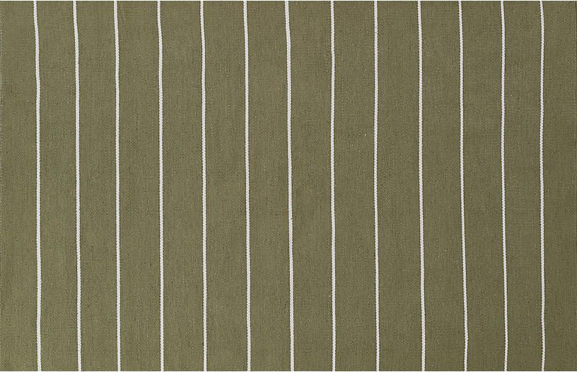 River Fine Outdoor Rug, Green | One Kings Lane