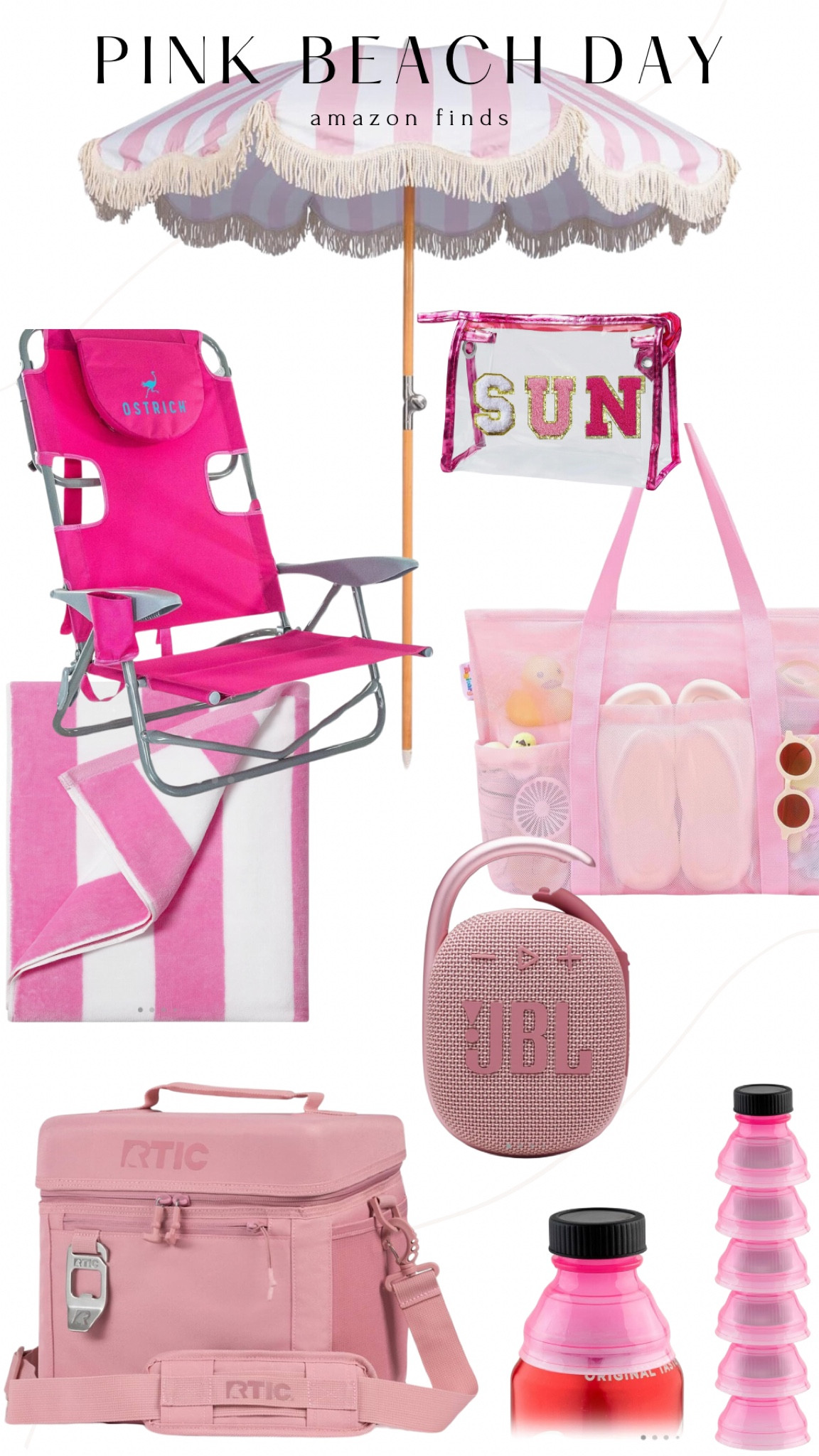 Everything you need for a pink beach day 🩷 Amazon finds 

#LTKSeasonal #LTKFindsUnder100 #LTKSummerSales