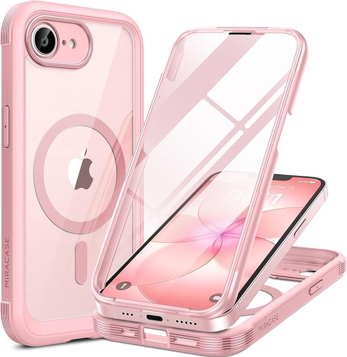 Miracase for iPhone 17e Case & iPhone 16e Case, Full-Body Phone with Built-in Glass Screen Protec... | Amazon (US)