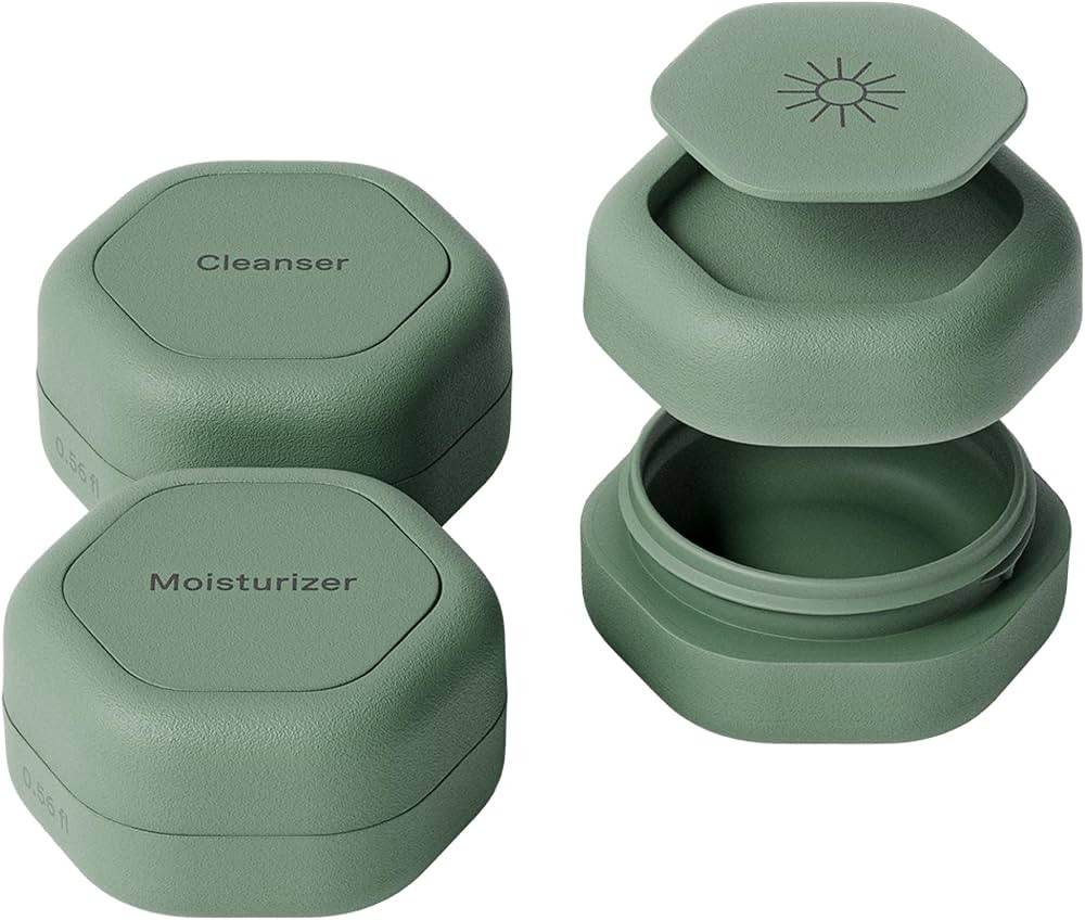 Cadence Travel Containers Basic Skincare Set - Magnetic Containers with Lids,Carry On Travel Esse... | Amazon (US)