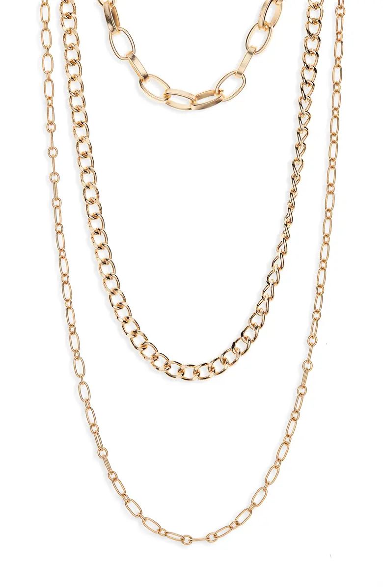 Triple Layered Chain Link Necklace | Nordstrom