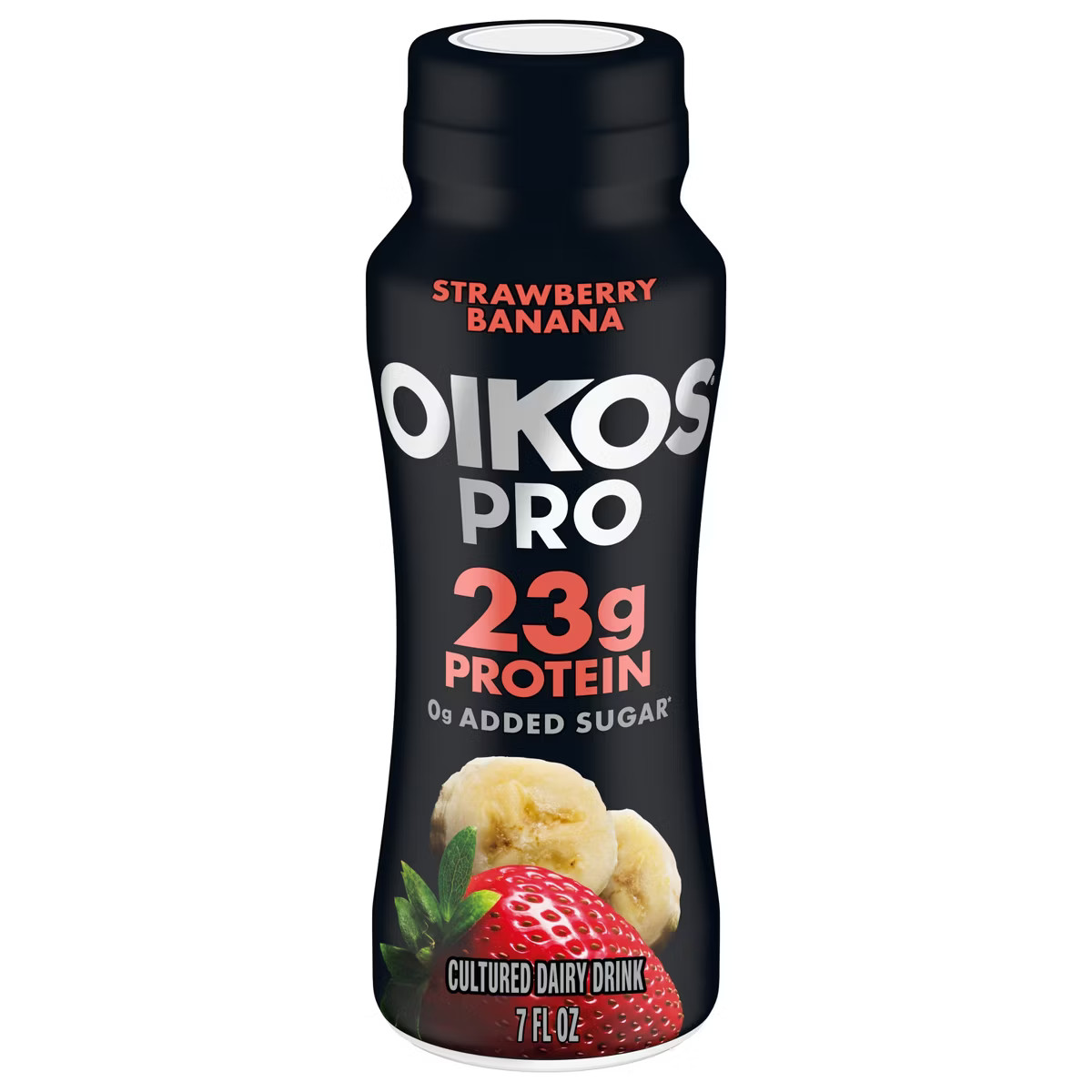 Oikos Pro Fat Free Strawberry Banana Cultured Dairy Drink - 23g Protein 7 fl oz | Target