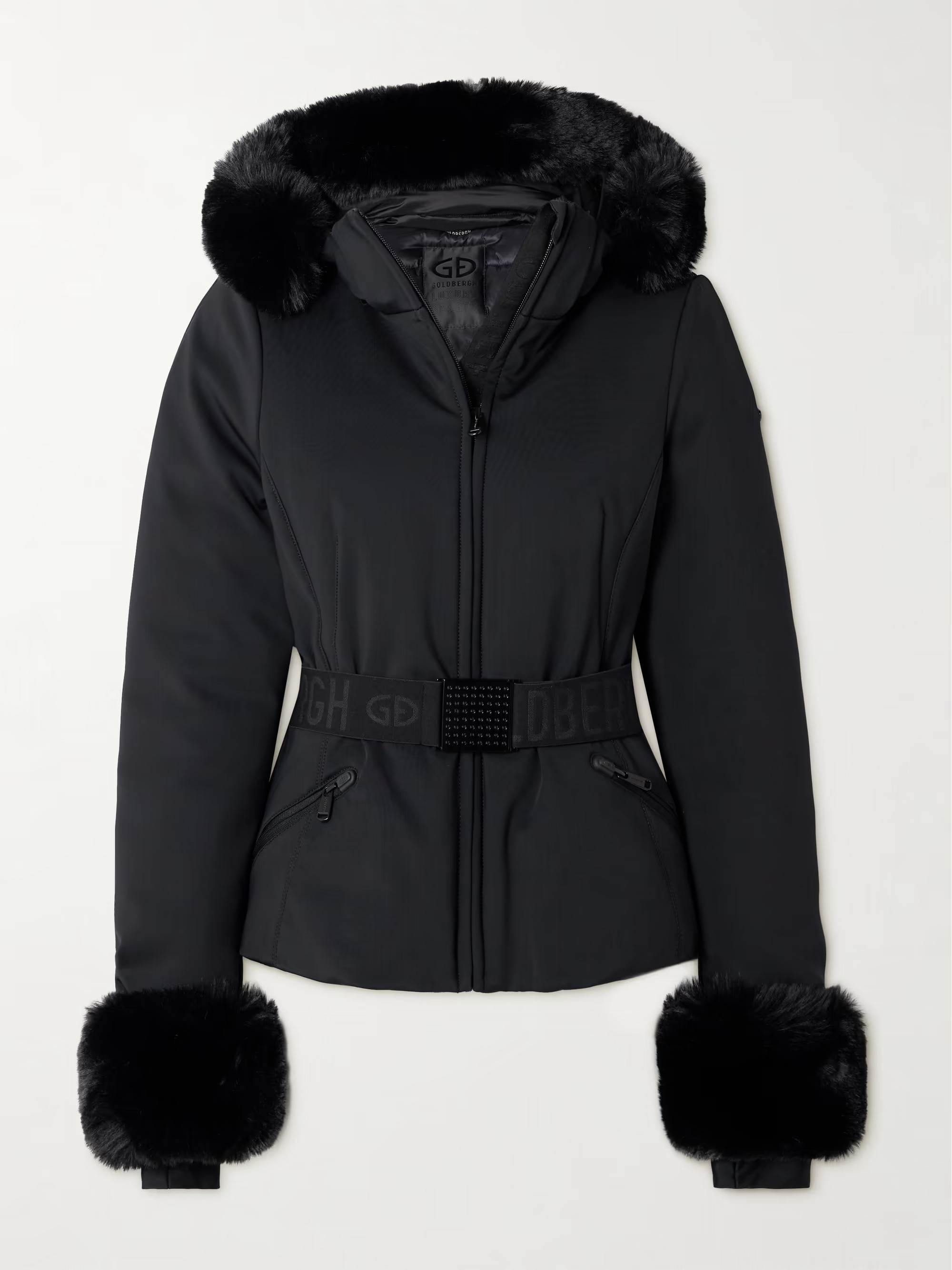 Giselle belted faux shearling-trimmed ski jacket | NET-A-PORTER (US)