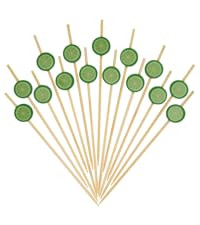Minisland Green Lemon Cocktail Picks, 4.7 Inch Long Bamboo Fancy Toothpicks for Appetizers, Decor... | Amazon (US)