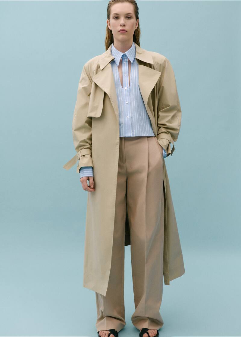 Pleat straight trousers -  Women | Mango USA | MANGO (US)