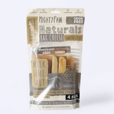 Mighty Paw Yak Cheese Dog Chews - Long-Lasting, 3-Ingredient, Odor-Free - Various Sizes | Target