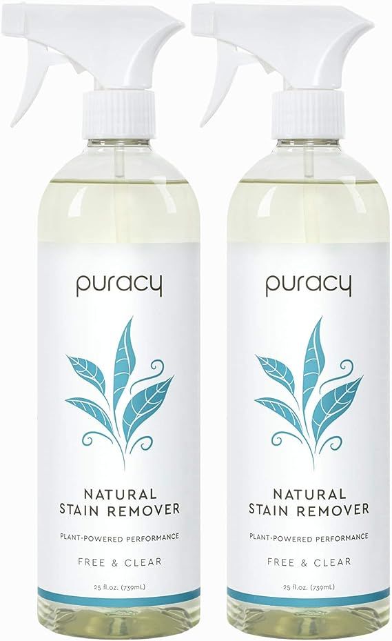 Puracy Natural Laundry Stain Remover, Enzyme-Based Cleaner, Odor Eliminator, Free & Clear, 25 Oun... | Amazon (US)