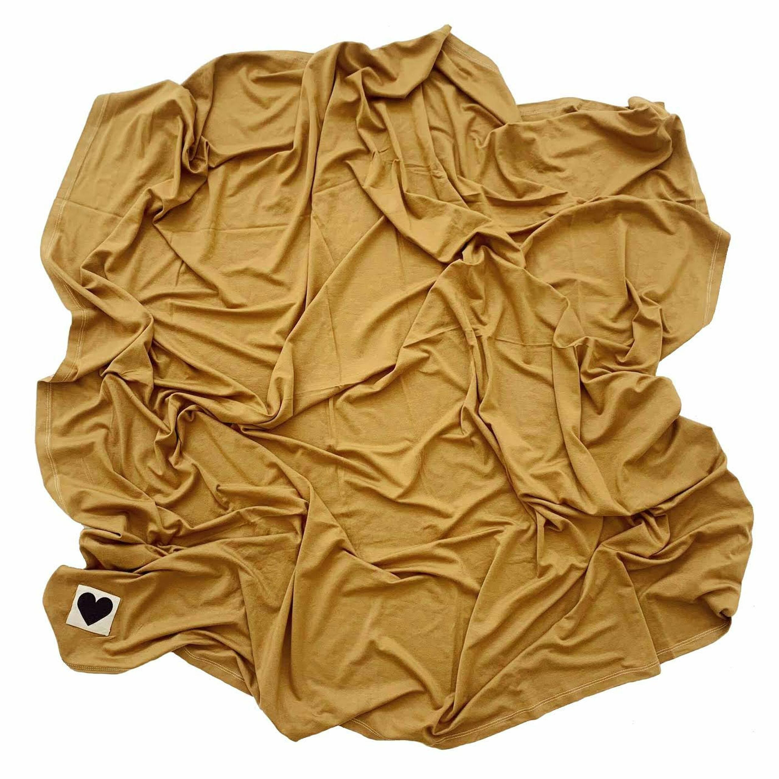 Jersey Stretch Swaddle Blanket, Ochre | SpearmintLOVE