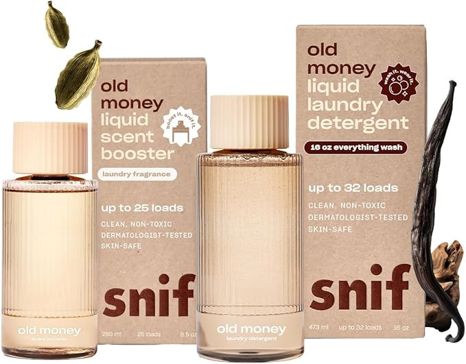 Snif Old Money Laundry Detergent & Scent Booster Starter Pack – Luxury Amber & Sandalwood Scent... | Amazon (US)